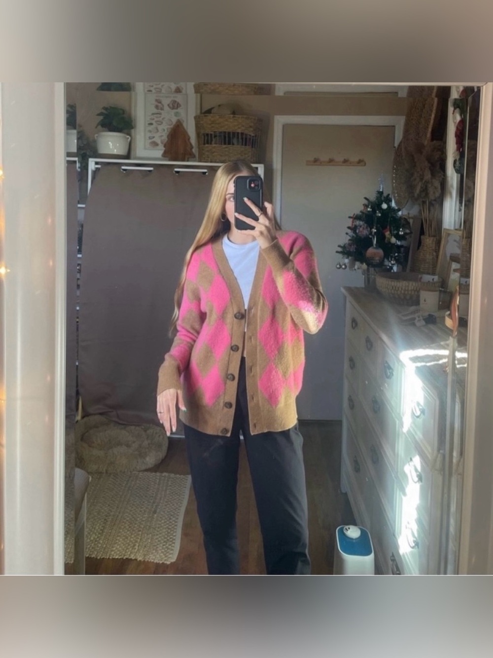 J.Crew Argyle V-neck cardigan sweater in Supersoft yarn size small retail $175 - Picture 4 of 13